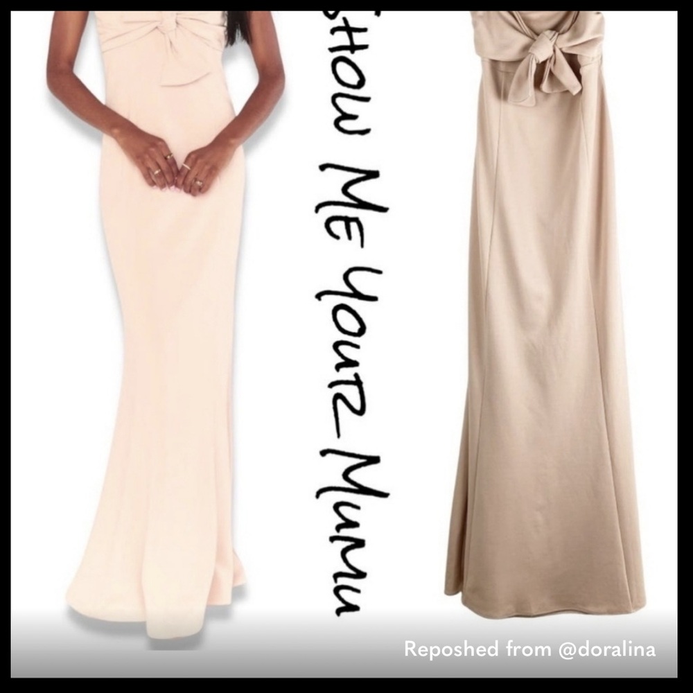 Show Me Your Mumu Harper Gown Dusty Blush Strapless Women’s Size XL